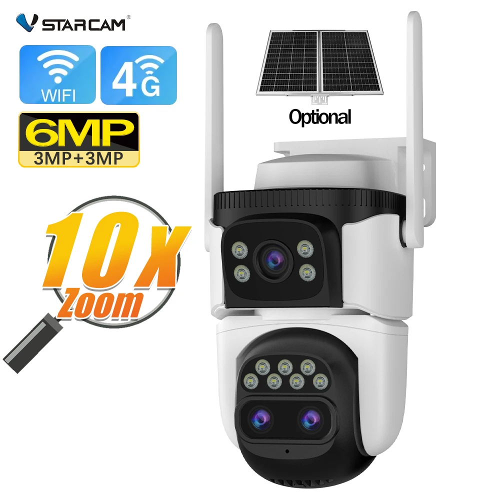 VSTARCAM CS621ZR-C 10x zoom  AOV wireless Cameras 4G SIM Card Color Night Vision PIR Detect AI IPCCTV PTZ Camera  WIFI Camera