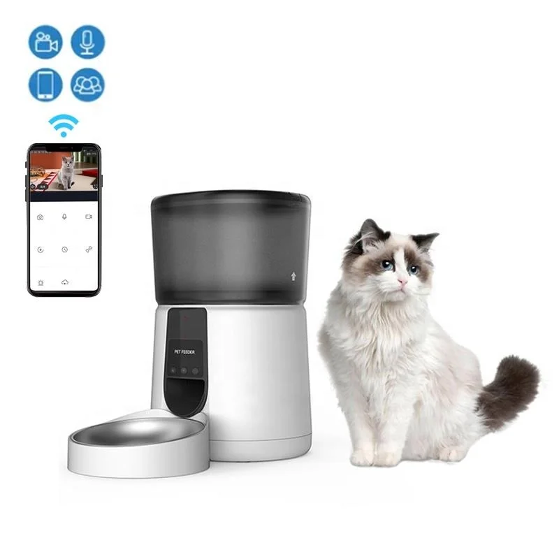 High Capacity Plastic Pet Bowl Automatic Pet Feeder Cat Wi-fi Camera Pet Feeder For Dog And Cat Dry Food Feeder