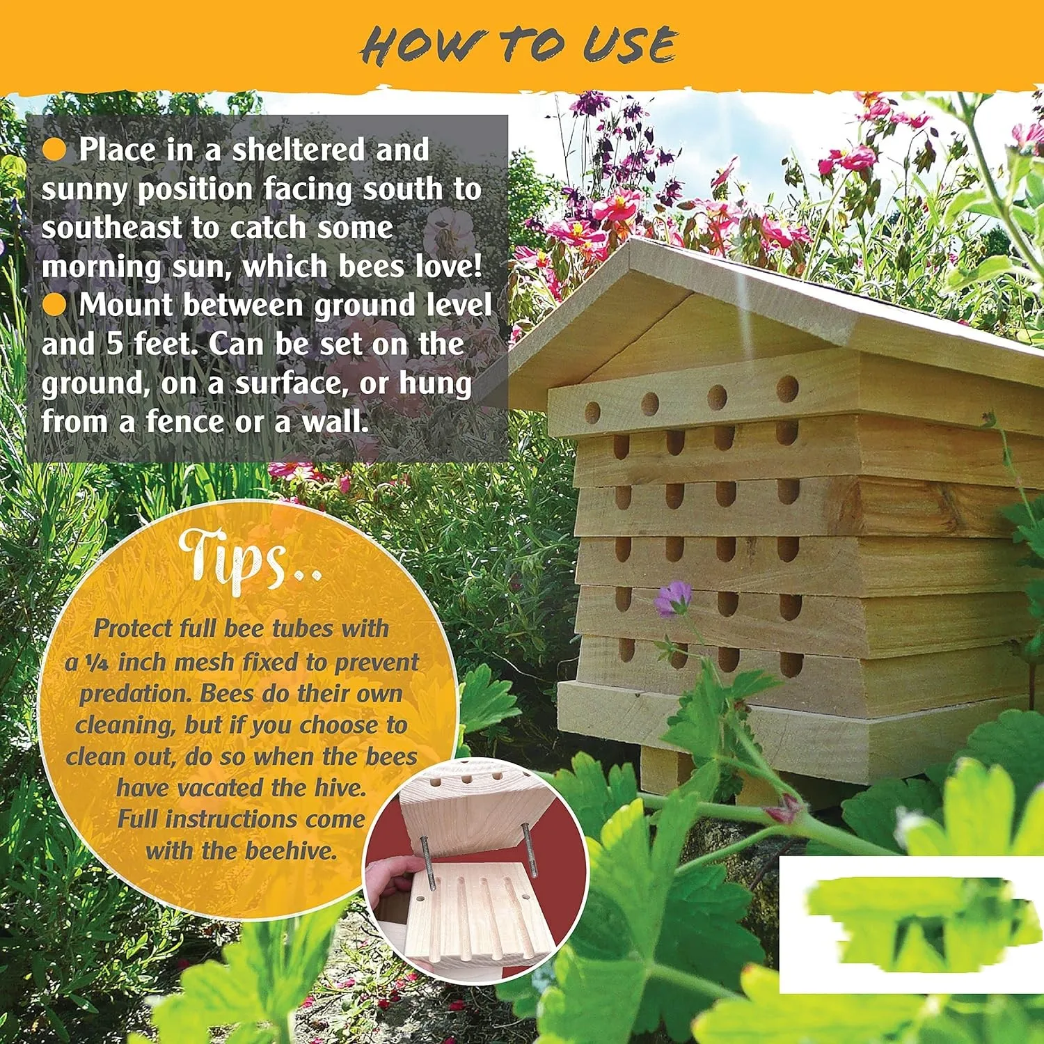 Hot Sale Interactive Wooden Bee House Pollinator Bee Management System Wooden Insect Hotel Hive Bee Boxes