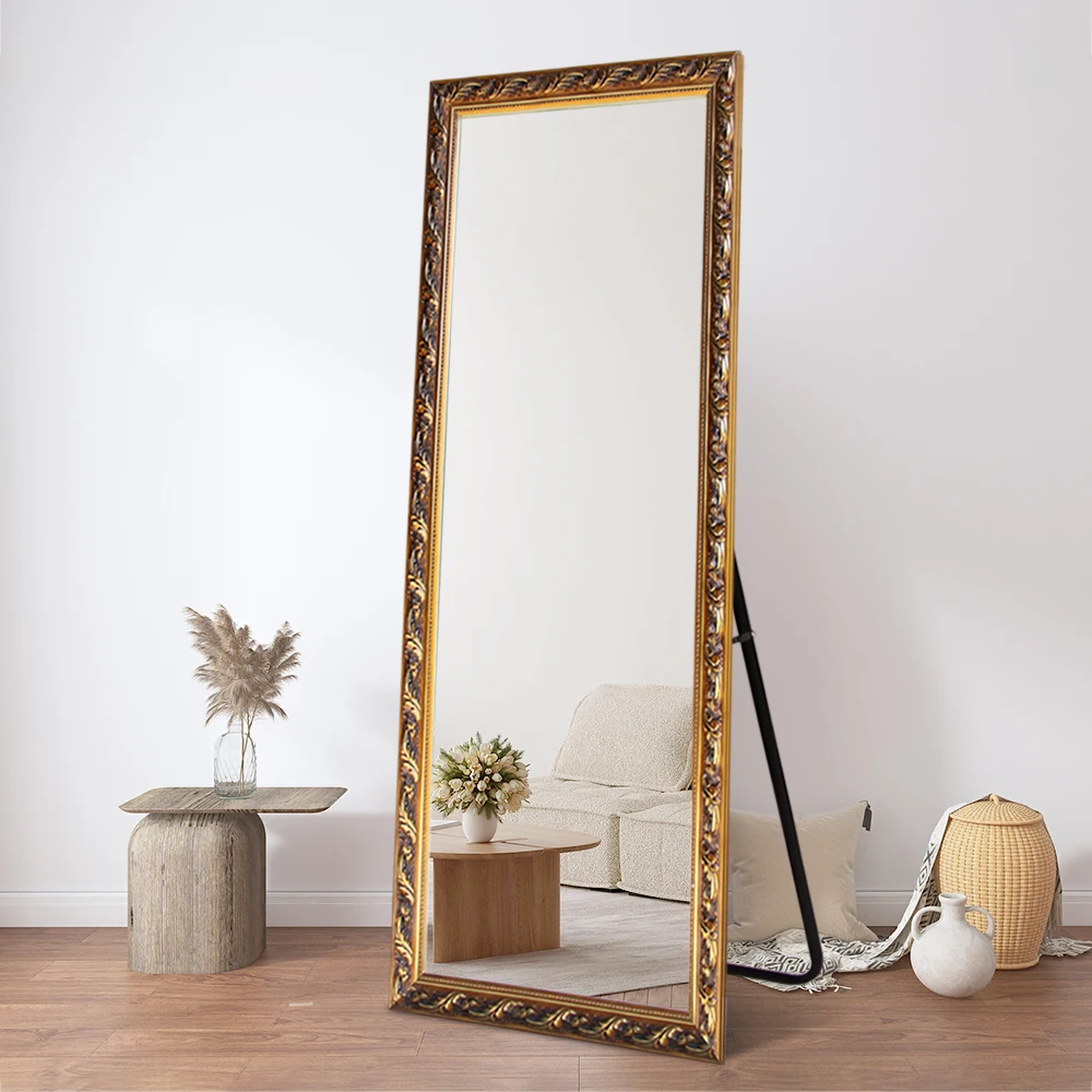 OEM wholesale gold/ silver framed full length mirror for home decor living room use cheaper price