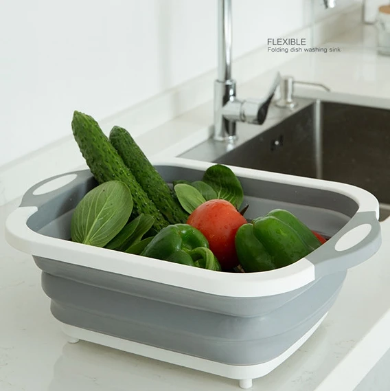 Многофункциональная Складная сливная корзина для раковины для кухни и дома
