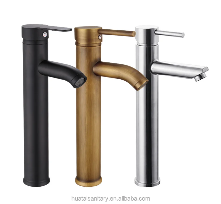 single handle bathroom cheap price tall brass antique bronze basin mixer wash taps faucet
