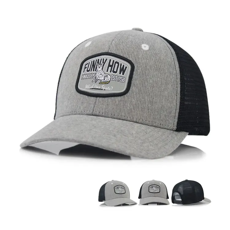 Модная сетчатая Кепка-тракер Спортивная с 6 панелями индивидуальной вышивкой логотипа оптовая продажа Высококачественная приталенная из