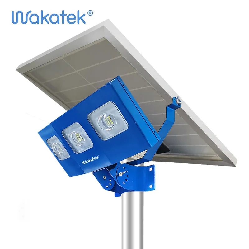 WAKATEK широкоугольный дизайн, мощный дорожный уличный свет, водонепроницаемый уличный светильник IP67, 300 Вт, светодиодные уличные фонари на солнечной батарее
