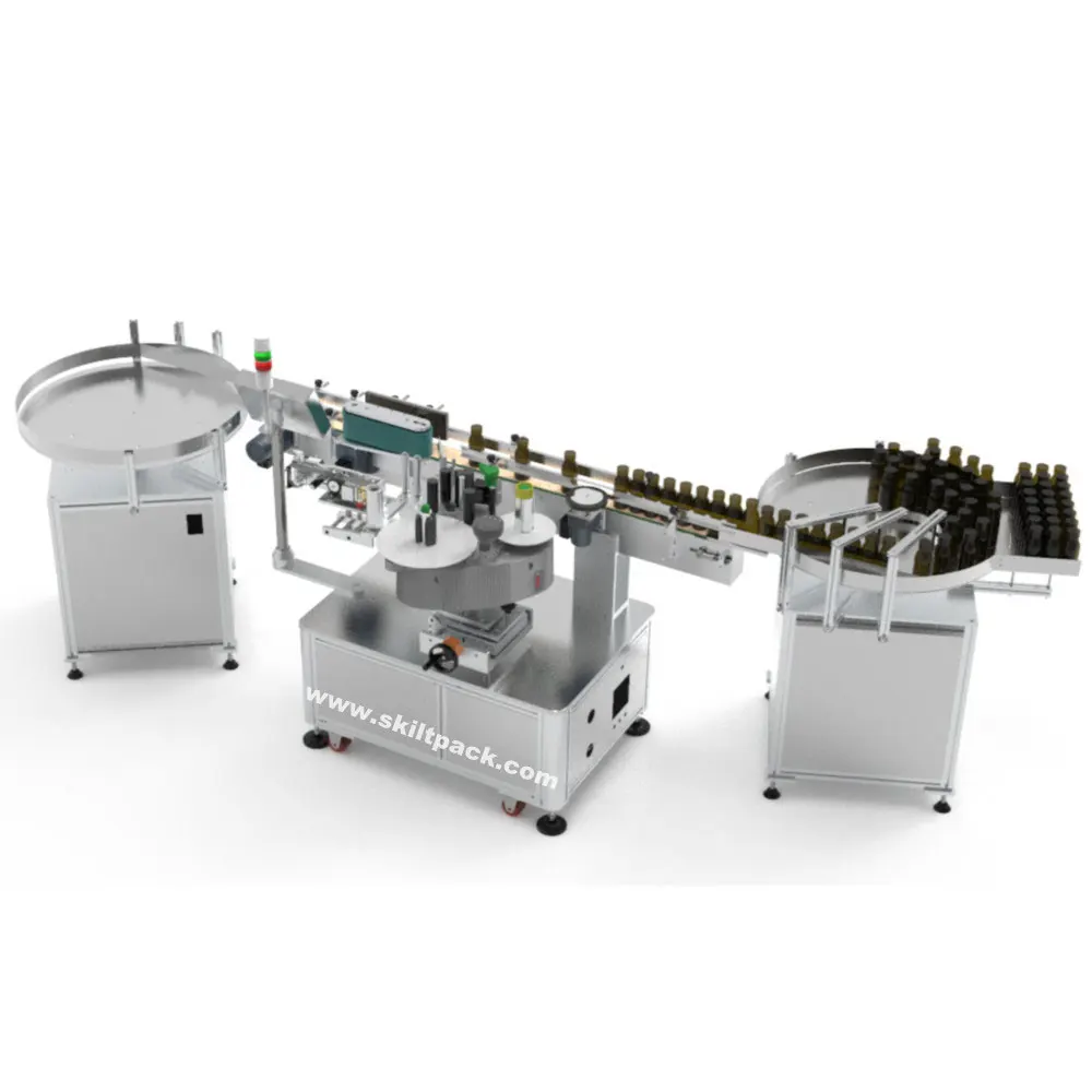 Shampoo bottle wrap around bottle self adhesive labeling applicator