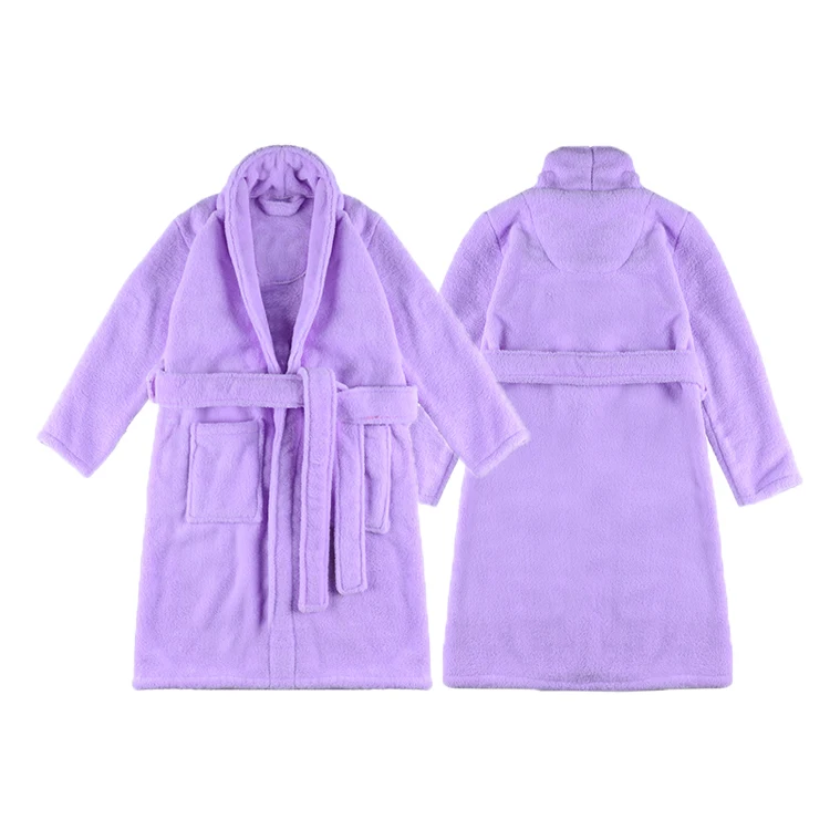 Детский халат оптовая продажа супермягкий детские халаты для спа детский бархатный банный кораллового цвета