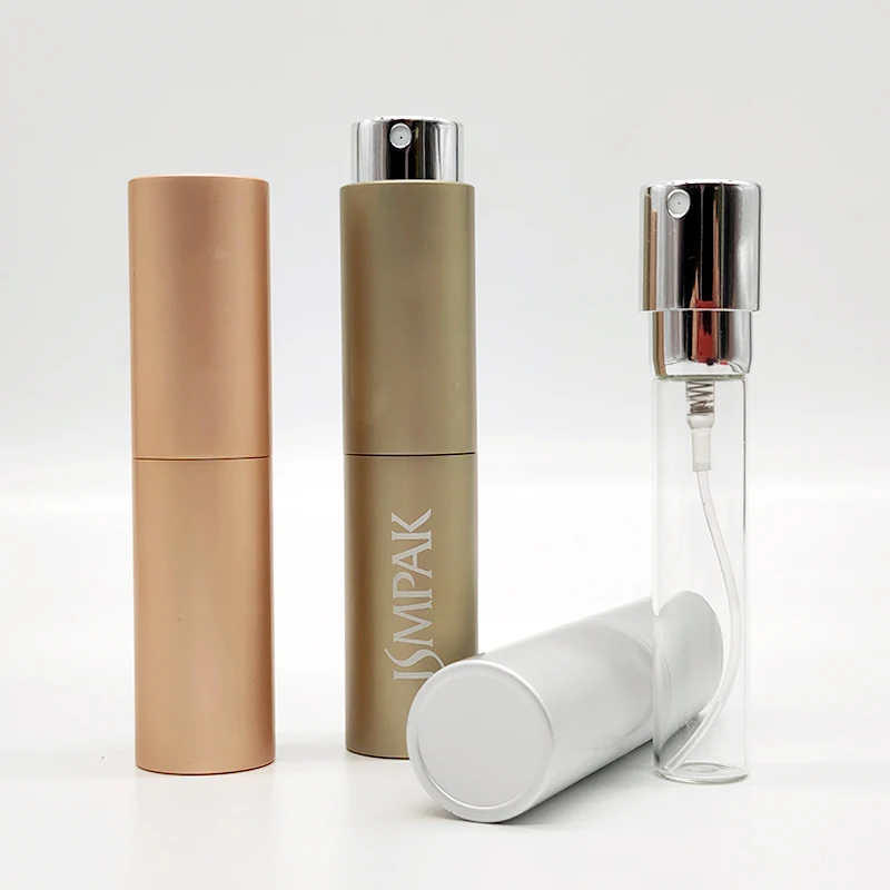Tall Twist Up Aluminum Container Mist Alcohol Spray 20ml 25ml Empty Atomizer 15ml Perfume Bottle