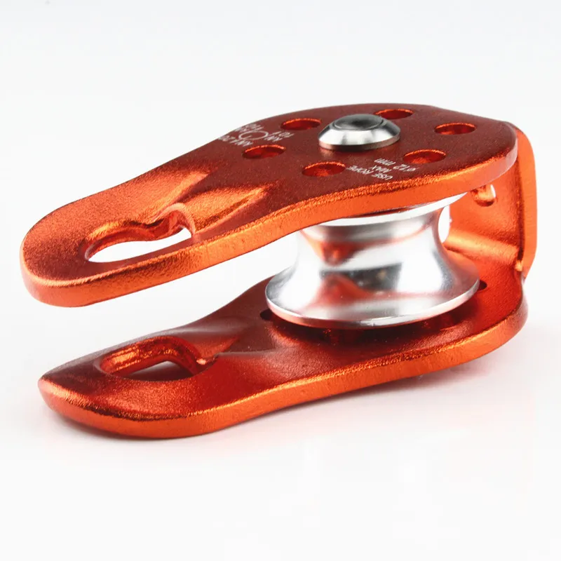 High quality  OEM Aluminum Alloy Climbing single Wheel Pulley For Adventure Climbing