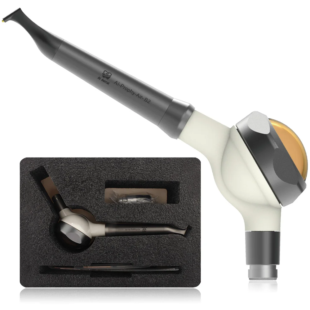 2 hole dentist medical 360 degree rotate air flow sandblasting gun prophy jet polishing intraoral chair unit prices