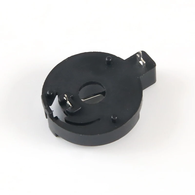 Manufacturer 3V 1 Cell Black Cr2032 Button Battery Slot Coin box Storage Bracket With The 2 Pin Pcb Mount