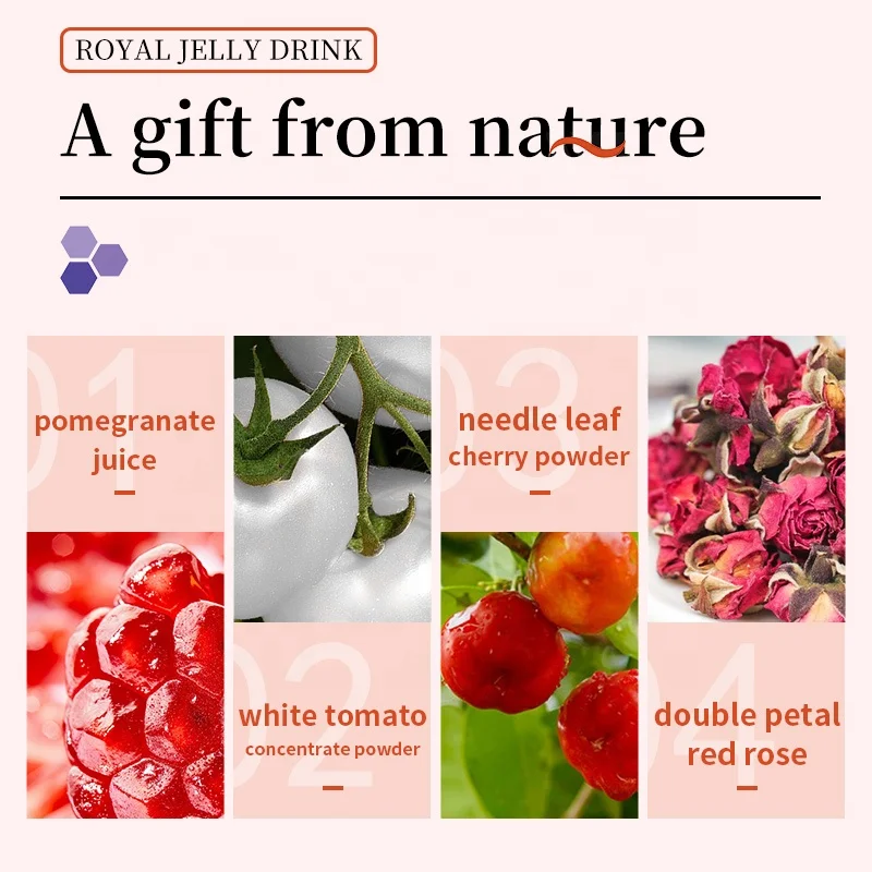 OEM royal jelly collagen and hyaluronic acid drink Marine super collagen drink for skin care