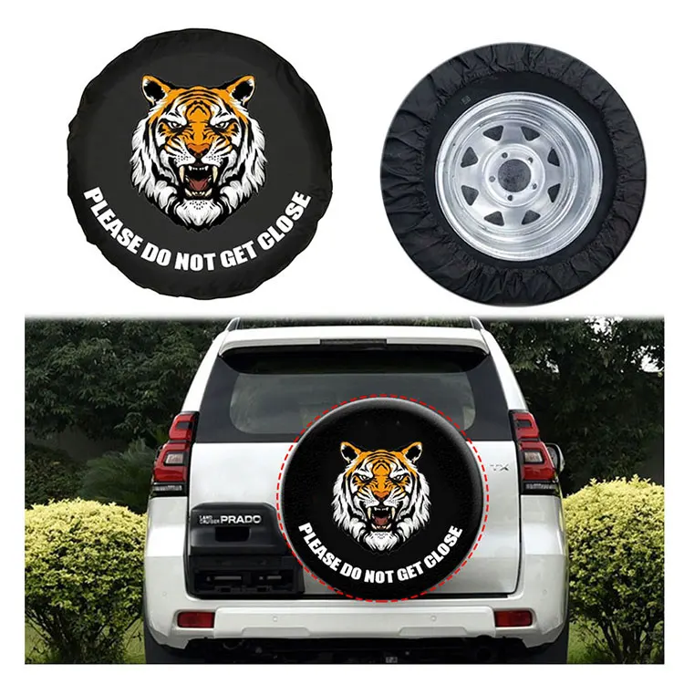 
wholesale high quality Recycled oxford custom printing Jeep Spare Tyre Bag Tire Cover 