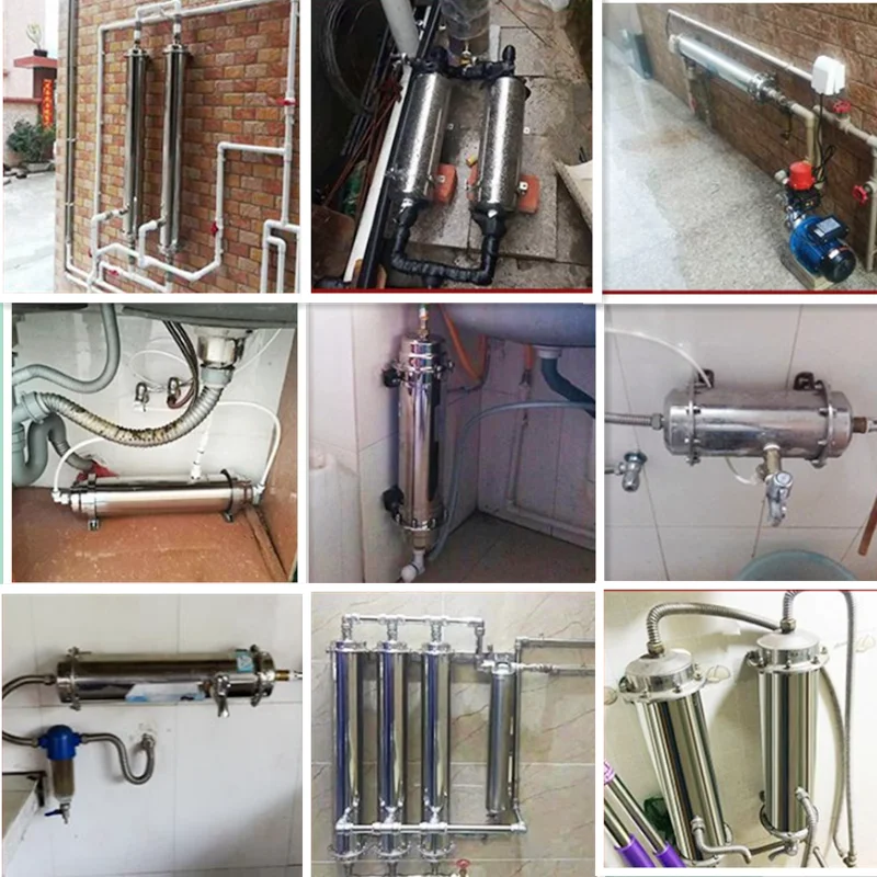 whole house water treatment appliances 8000 L/H Stainless steel PVDF washable Membrane Water Filter