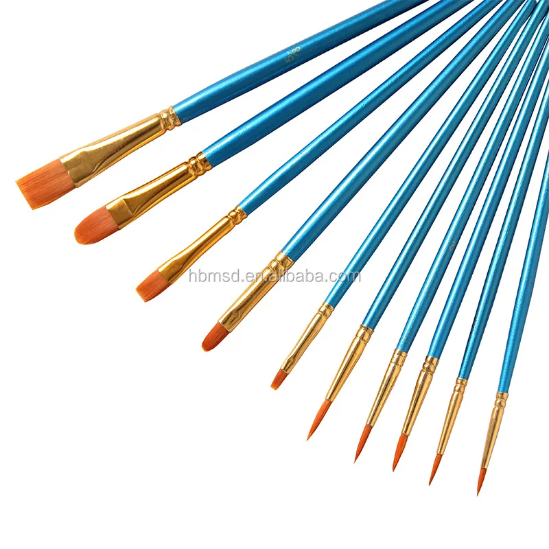 
Hot Sale 10 Pieces Art Brush Supplies Handmade Watercolor Paint Brush Pinceles Artisticos Aquarelles Peinture Pinceau 