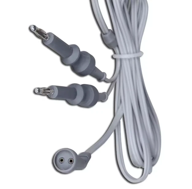 Medical Esu Accessories Reusable Bipolar Forceps Cable with Banana 4.0mm