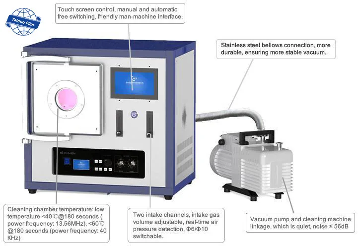 Lab 2L 300W Mini Desktop Plasma Cleaner Vacuum Atmosphere Plasma Cleaner for PCB Sample Cleaning