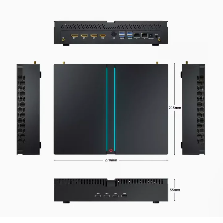 Мини-ПК 12-го поколения Intel Core i5 12400F/i7 12700F/i9 12900F CPU N-vidia RTX3060 12G 4K дисплей Wi-Fi США/ЕС/AU игровой компьютер