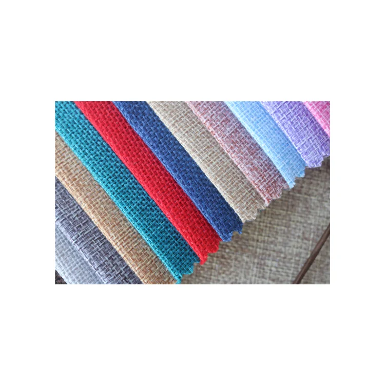 LX1200D Chinese Best Wholesale Fabric Supply Cheap Sofa Faux Linen Fabric Polyester Plain Fabric