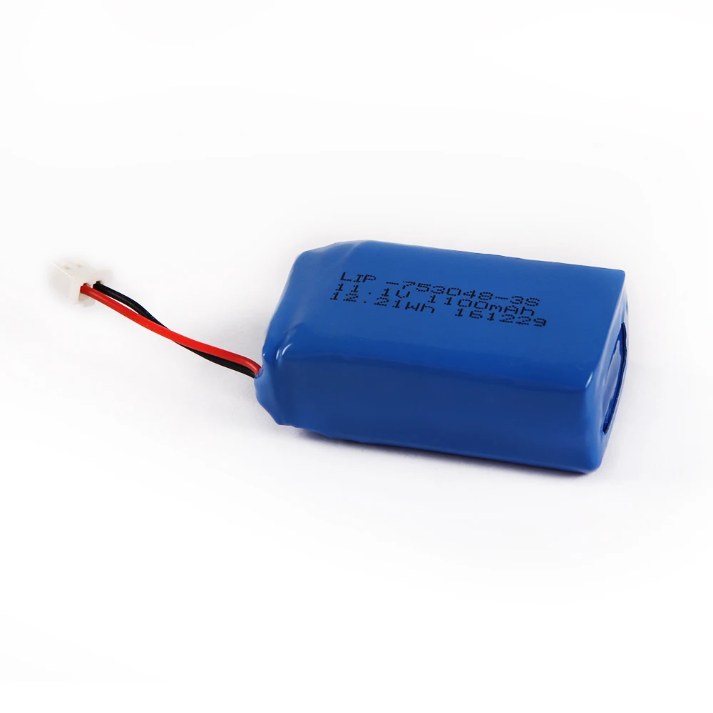 11.1v 1000mah battery Rechargeable 3s 753048 1100mah lipo lithium ion 11.1v li-polymer battery pack
