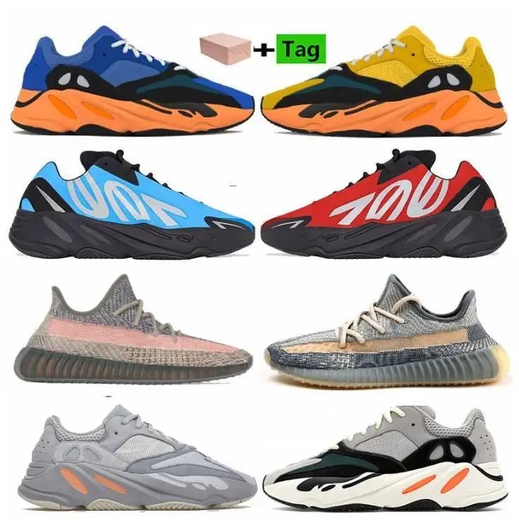 
Yeezy700 Sun Safflower Inertia Vanta Wave V2 Shoes Ash Linen Cinder Tail Light Earth Marsh Breds Oreos Beluga Running Sneakers 