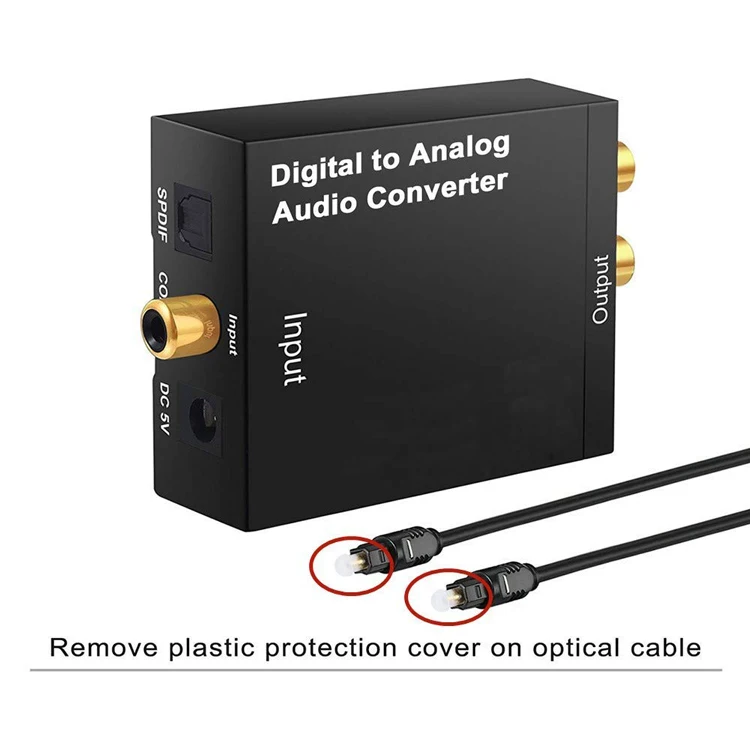  Цифро-аналоговый преобразователь DAC Digital SPDIF Toslink в аналоговый стерео аудио L/R адаптер с оптическим кабелем для PS3 цифровой конвертер