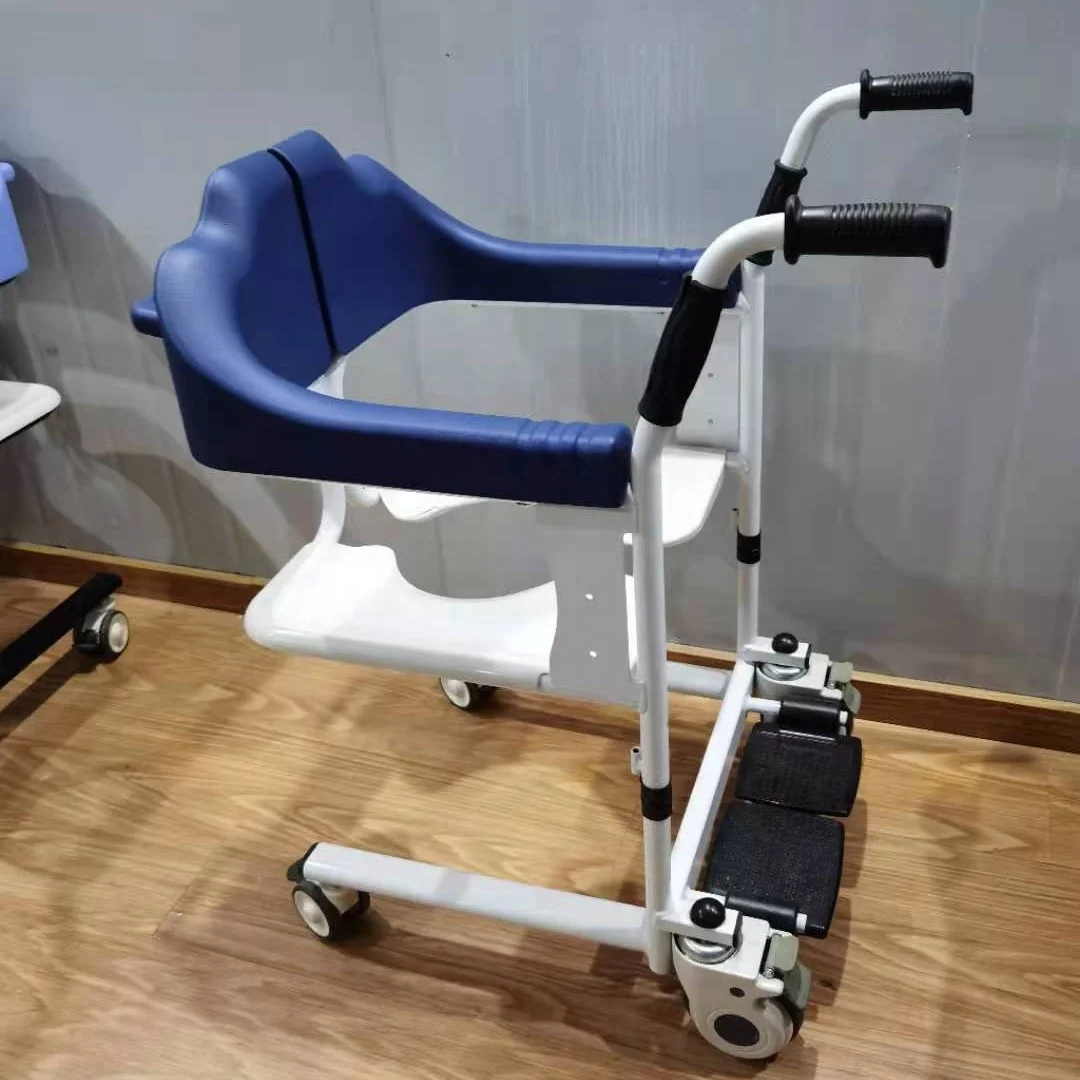comfort model shower transfer wheel chair for elderly disabled patient moving toilet commode chair