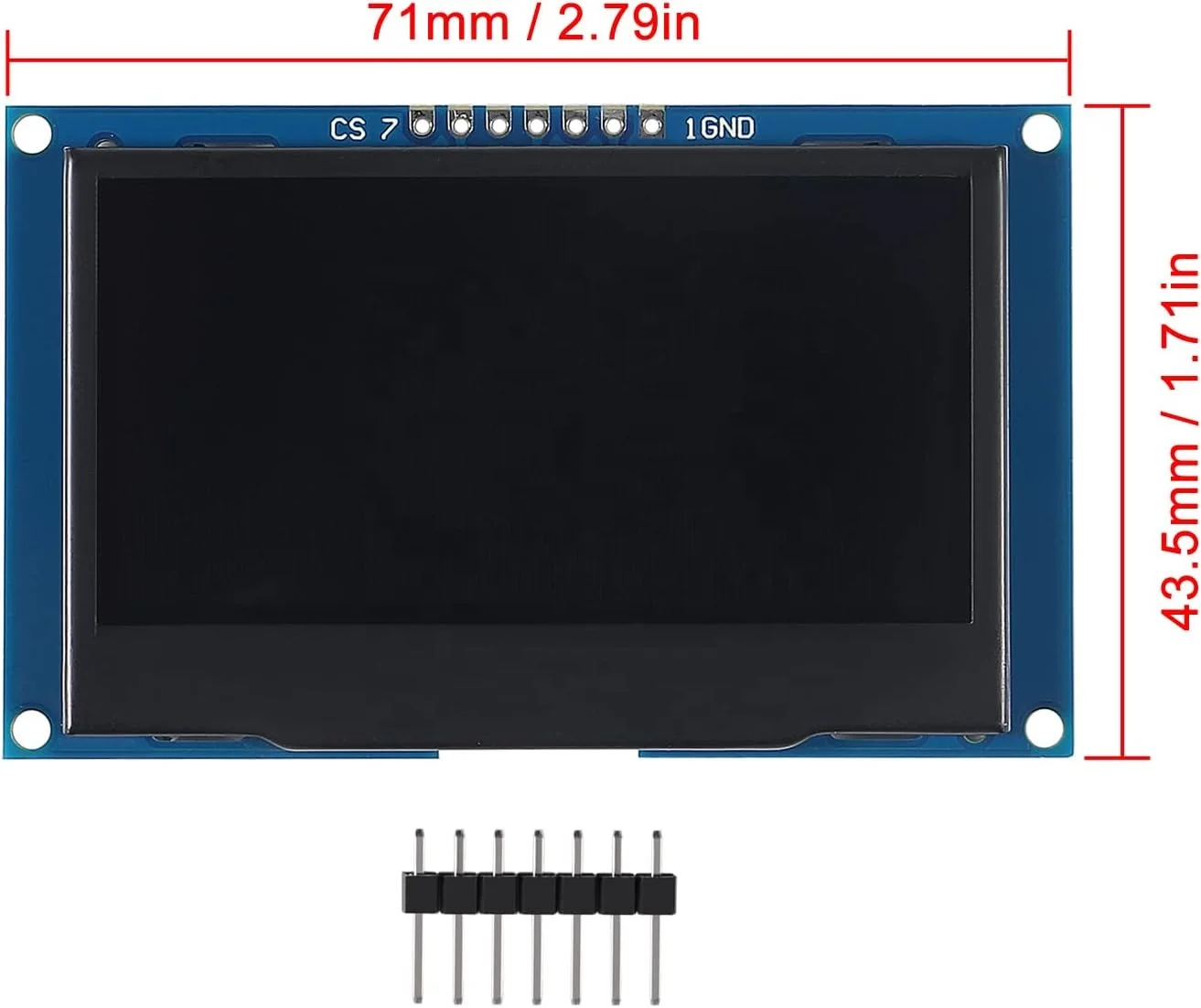 2.42 inch 128x64 OLED LCD Display Module 7 Pin SPI I2C Serial Interface for Arduino UNO R3 DIY Electronic Blue Light