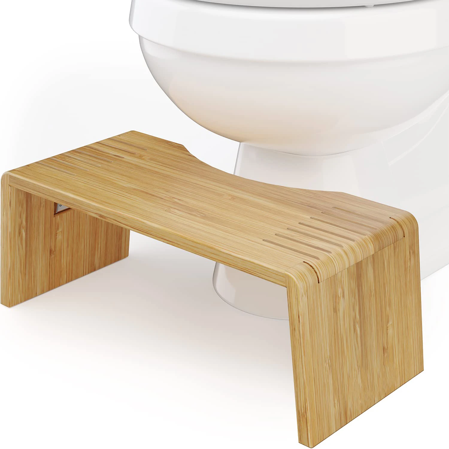 Custom Bamboo Foldable Toilet Stool Collapsible Bathroom Squatty Potty Toilet Step Stool Folding Bathroom Stool For Adult