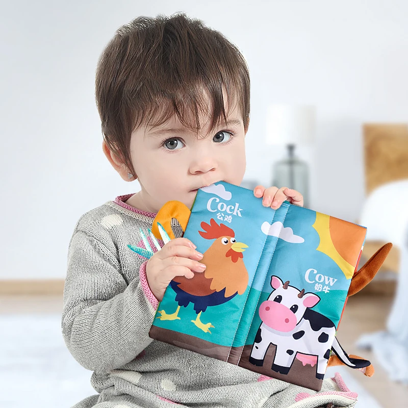 SeaMind Soft Sensory Cloth Book Early Education Interactive Fabric Baby Toy Quiet Learning Toys Set