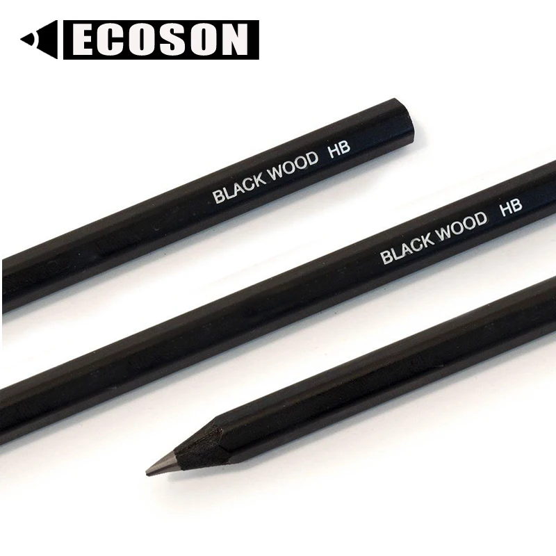 High Quality Matte Black Finish Silver Ferrule #2 HB Graphite Lead Hexagonal Sharpened Black Wood Pencil With Black Eraser Bulk