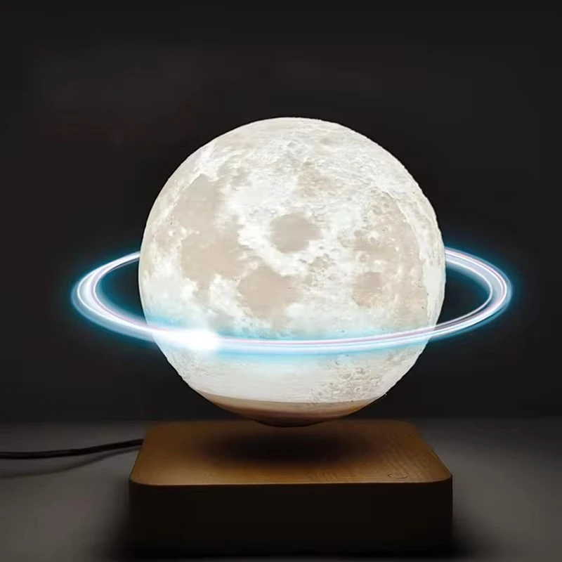 Левитирующая Лунная лампа 3 вида цветов плавающий спиннинг 3D печать Магнитный Ночной свет уникальный s Глобус