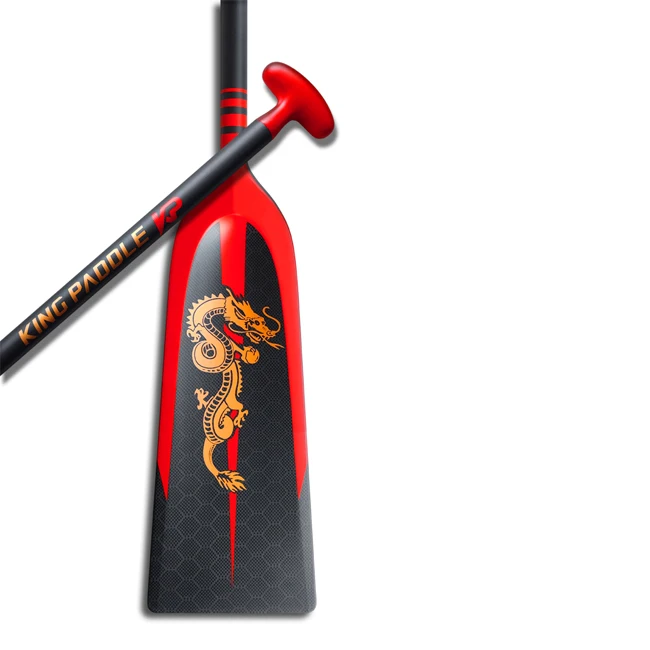 Kingpaddle Model D16 Carbon Fiber Concave Dragon Boat paddle for Training