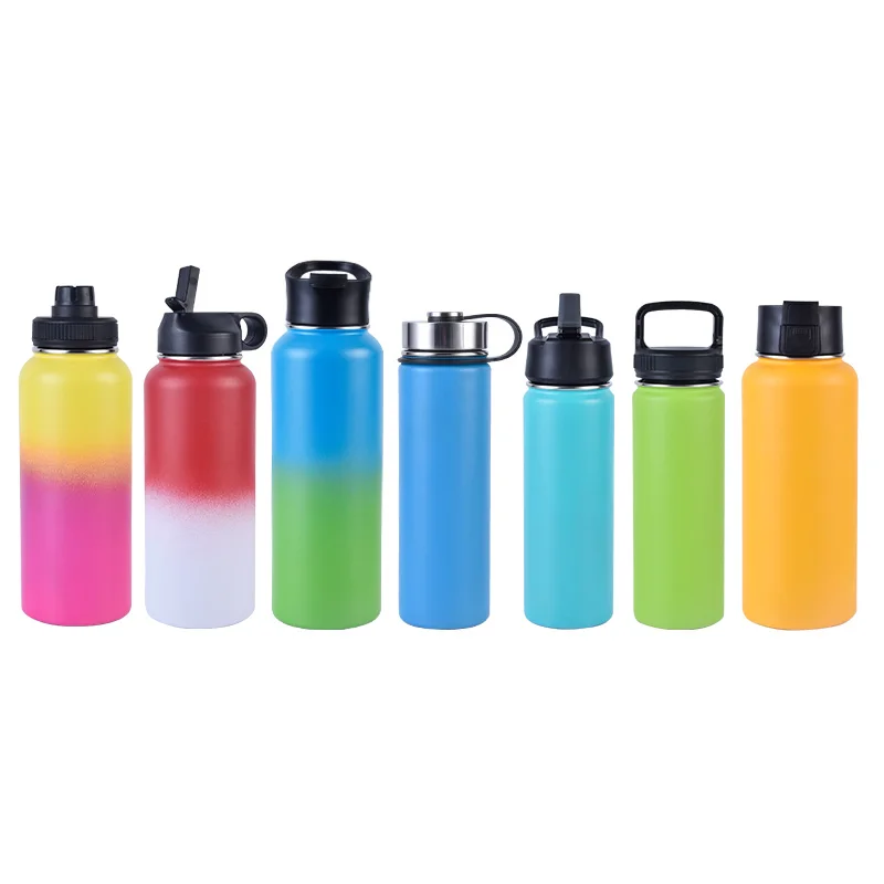 
Simple Modern Vacuum Flask Thermoses Wide Mouth Water Bottle With Straw Lid 