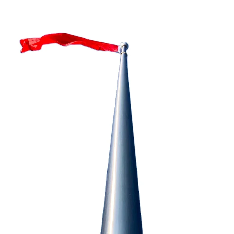 Customized Aluminum/stainless Steel Flag Pole The Price Of Stainless Steel Hairlined 10ft 20ft 30ft Outdoor Roof Flagpole