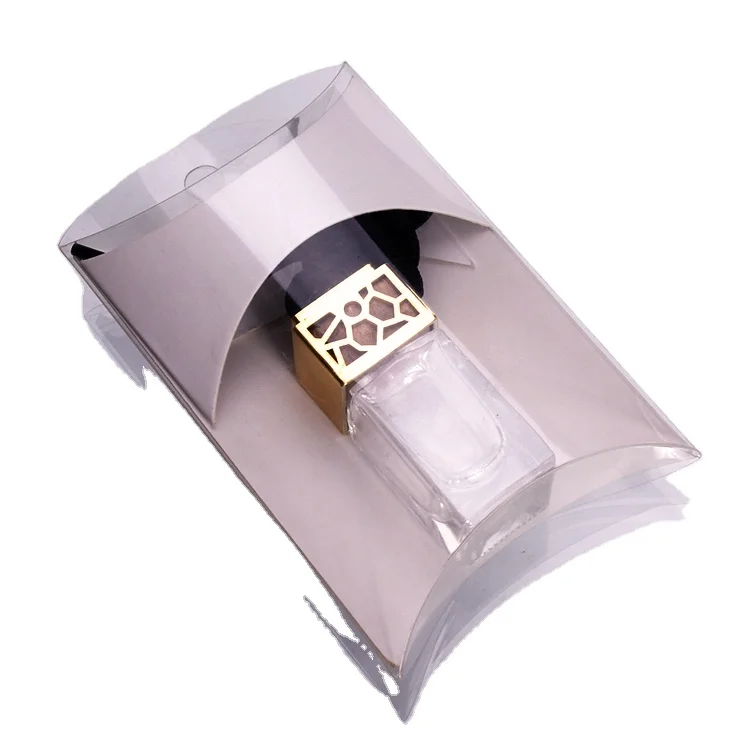 Custom Logo 10ml square flat glass bottle diffuser for car air freshener perfume bottle and PVC Separate packing