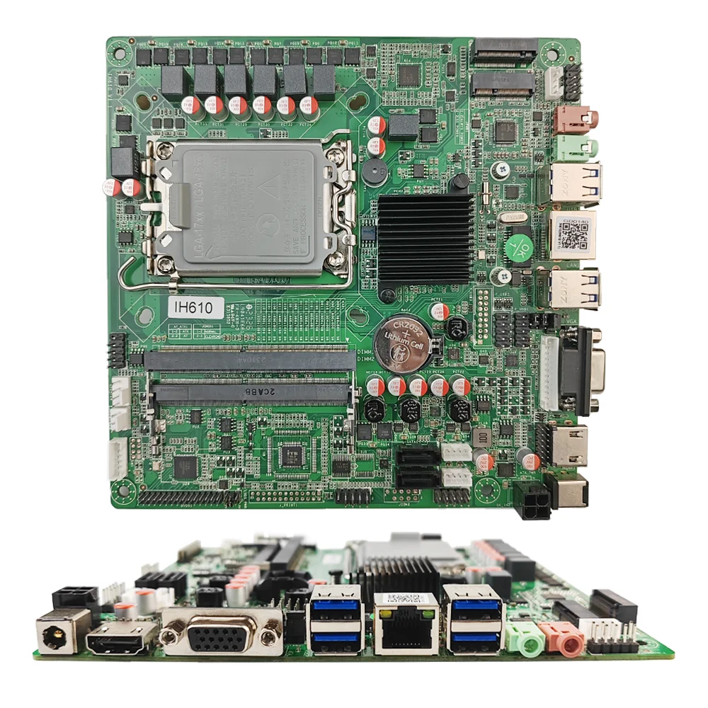 PCWINMAX OEM H610 LGA1700 GDDR4 Micro ATX Mini ITX Gaming 12th Gen Desktop Motherboard H610 Original Chipset