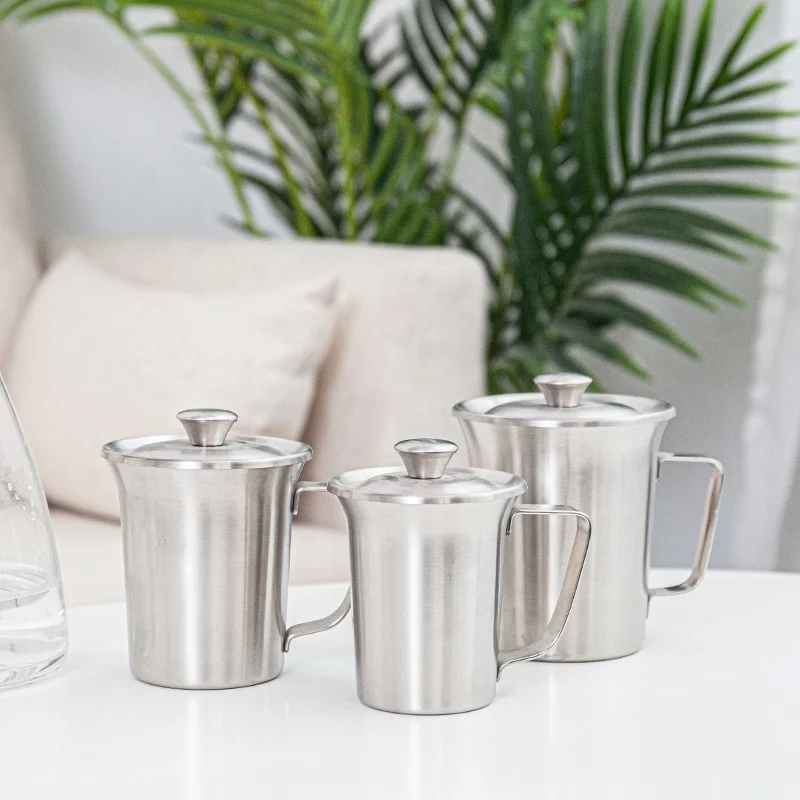  Прямая продажа с завода металлическая кружка из нержавеющей стали вакуумная Термокружка дорожная для кофе и чая Набор кружек крышкой