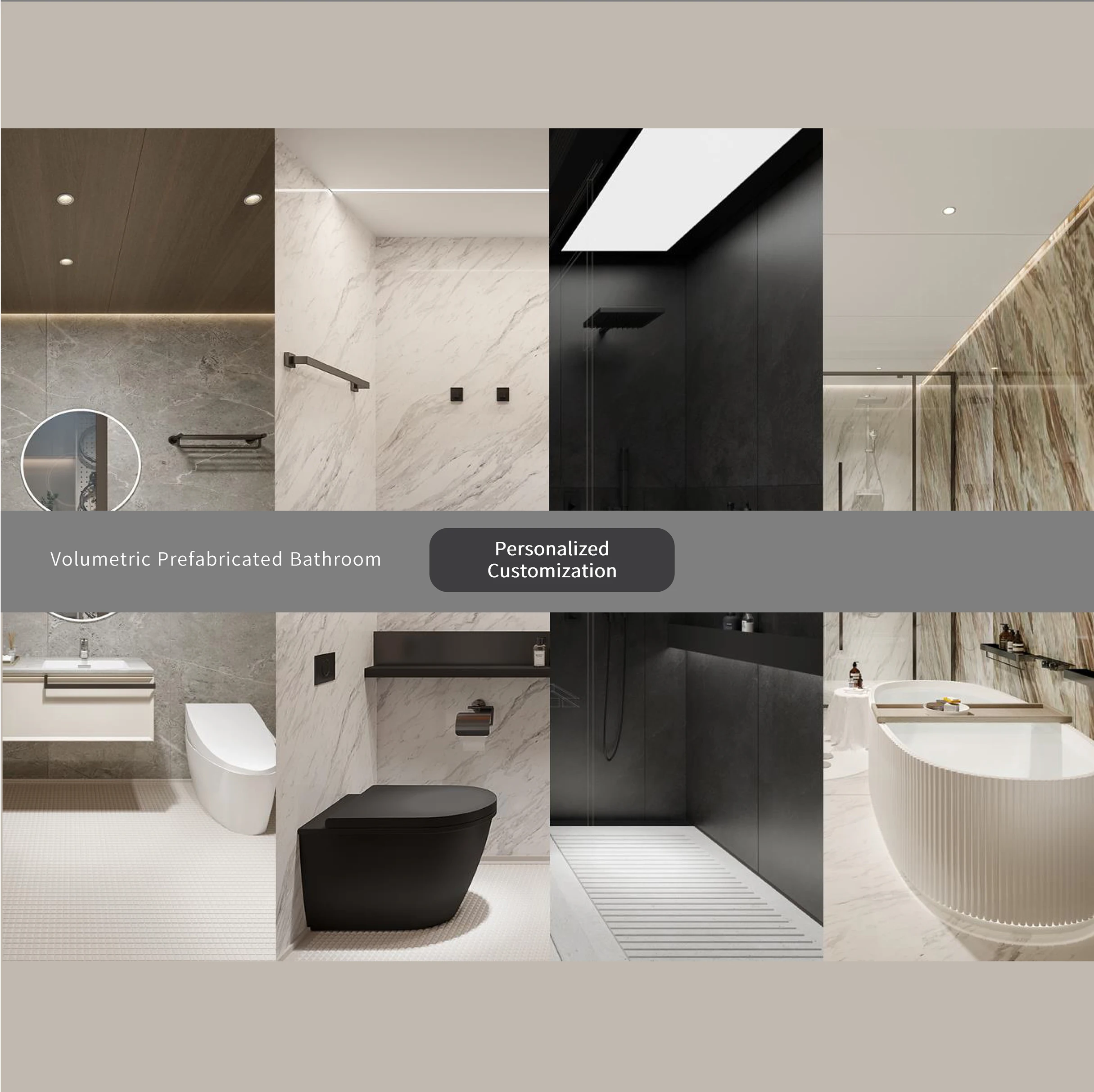 Integrated Bathroom and Prefabricated Bathroom Pod Modular Bathroom Pod Integrated Shower Room Unit All In One Shower Room