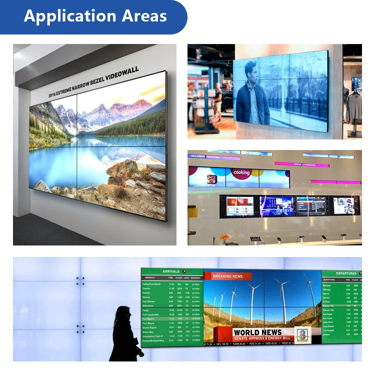 Video Wall Screen 55inch 2x2 3x3 3.5mm Splicing Display Screen Lcd Outdoor Video Wall
