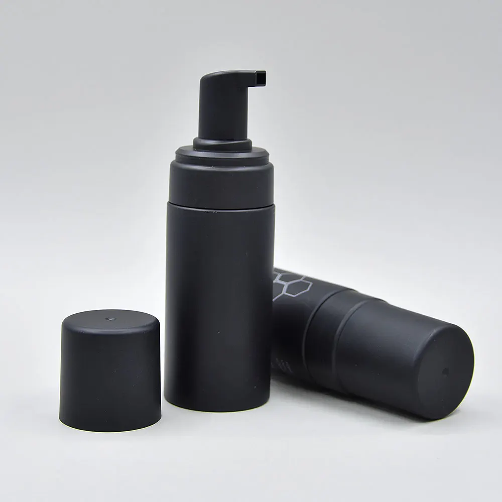 Unique Design Frosted Empty Foam Bottle 200 ml  Black Plastic Hair Salon Spray Bottle 150 ml 200 ml  Round Matte Spray Bottle