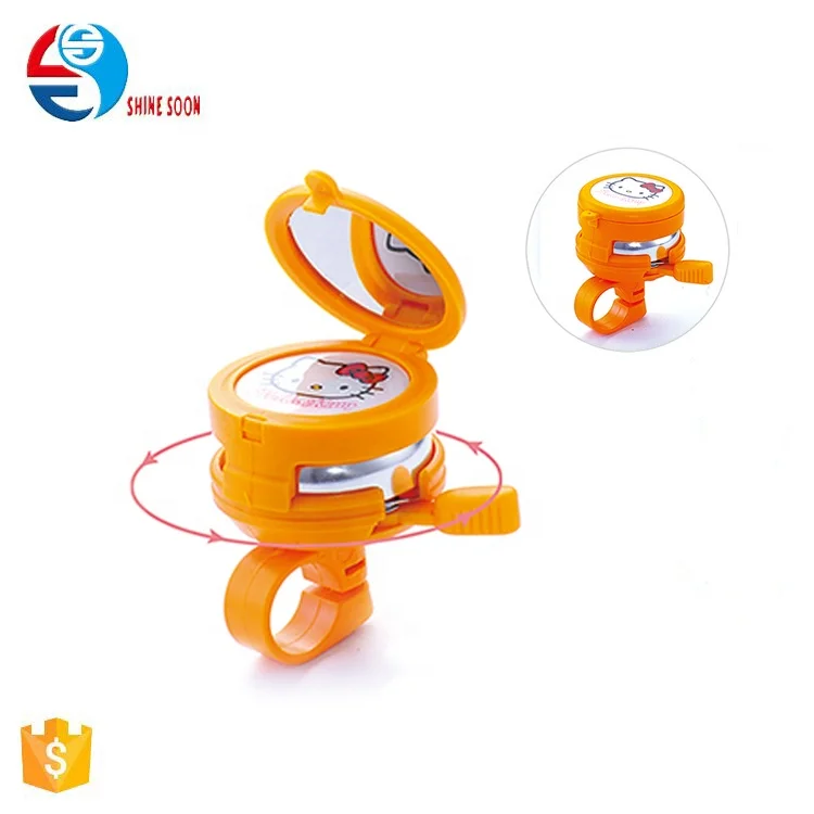 Mini Bicycle Bike Bell Kids Bike Ring Bell With Mini Mirror Alloy Ding Dong Lovely Bike Bicycle Bell