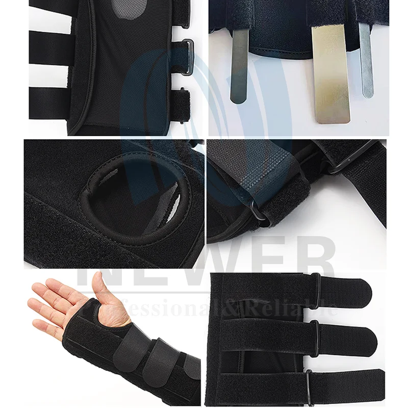 OEM ODM Custom Men Women Night Support Medical Device Treat Wrist Pain Cushioned Guard Arm Hand Wrist Splint Brace Support