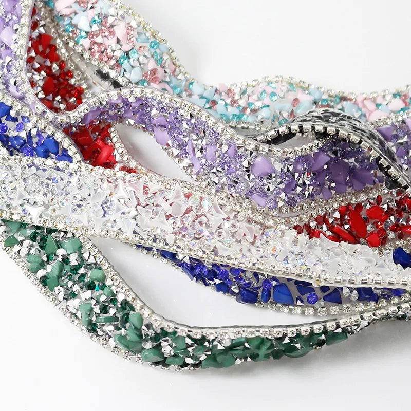 New Design 2CM Direct Sales Hot Fix Rhinestones Tape Multi Size Resin Crystal Rhinestone Tape