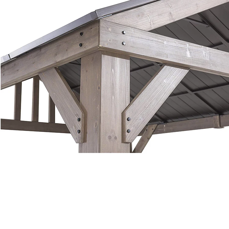 Aluminum Octagonal Pavilion Folding Canopy Garden Outdoor Pavilion Outdoor  Wood All-season gazebo outdoor garden