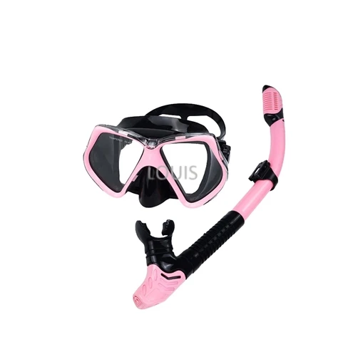 Custom Logo Wholesale Silicone snorkeling goggles with dry top snorkel tube diving snorkel mask Set with action camera mount