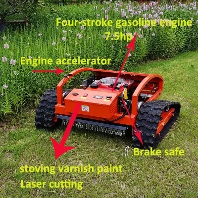 Walking Garden Grass Cutting Machine/Remote Control Petrol Robot Lawn Mower