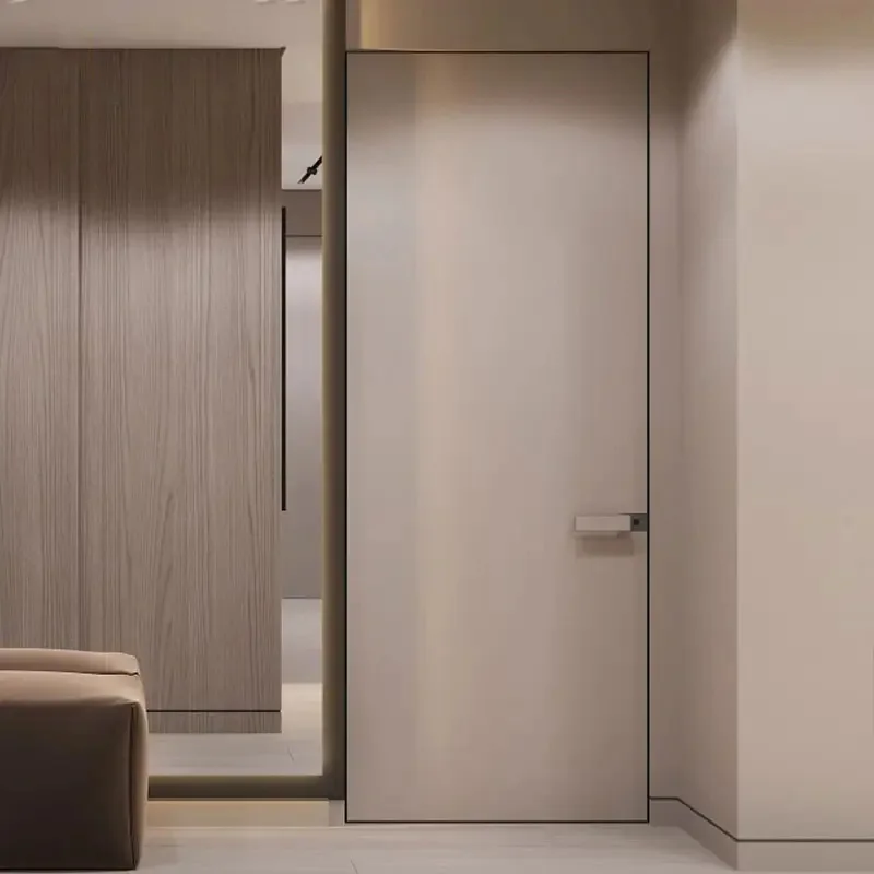 Environmental humanity bedroom doors aluminum honeycomb core good sealing performance design modern interior room hidden doors