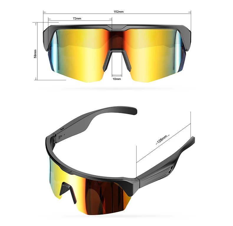 Wireless Bluetooth Audio Smart Glasses for Outdoor Sports Cycling & Hiking Sunglasses with Sun Protection for Biking & Riding