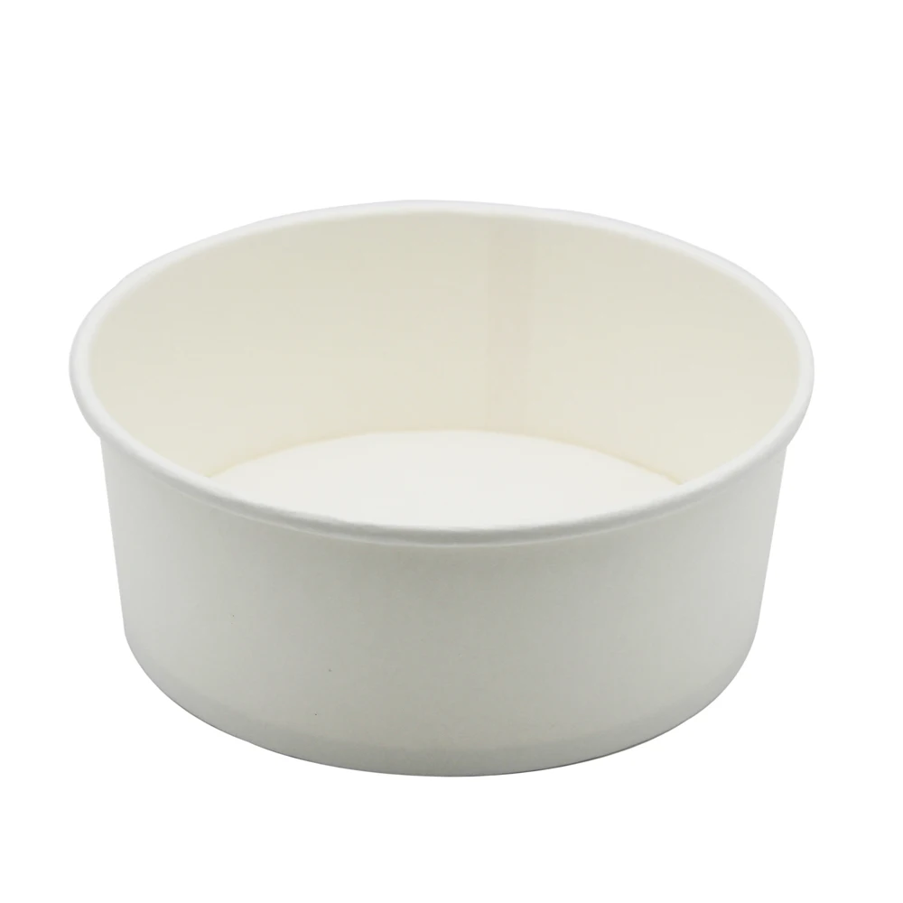 
Food Grade White Paper Bowl Eco Friendly Disposable Kraft Cup Takeaway Food Packaging Bowl 