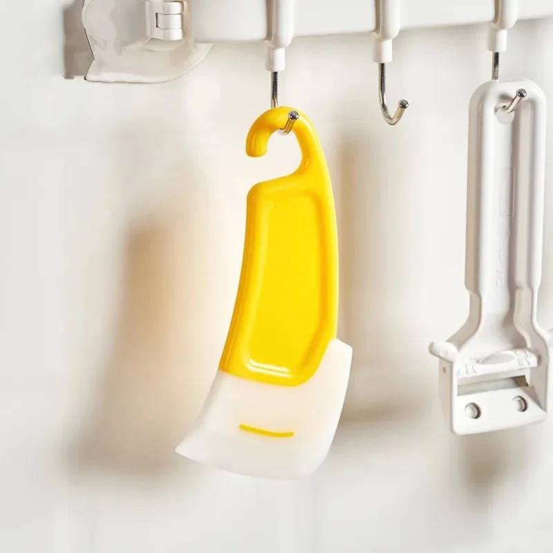 Cleaning Silicone Spatula Kitchen Scraper Soft Blade Scraper Brush Dirty Pan Pot Dishes Cleaner Tools Kitchen Utensils Oil Tool